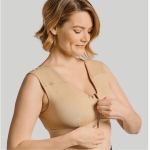 NWOT Tommie Copper Shoulder Support Bra Front Zip Small